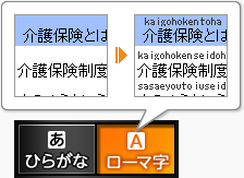 画像　ローマ字のふりがなをふる